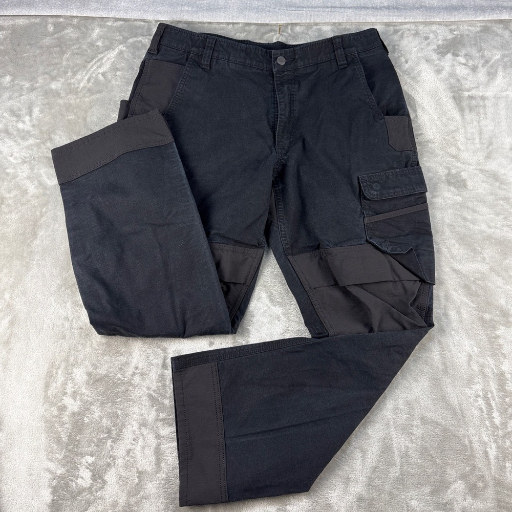 Carhartt Cargo Pants Mens 36x30 Rugged Flex Steel-M Black EUC